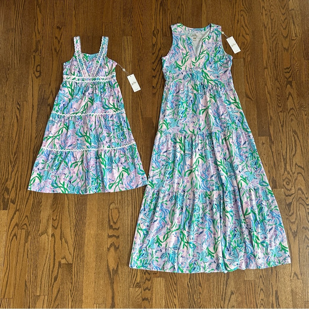 NWT Lilly Pulitzer Mom Dress and Mini Daughter Matching Dress Seacret Escape